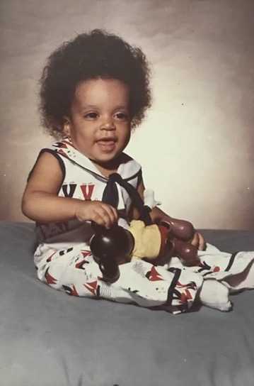 Baby Nydia in sailor outfit